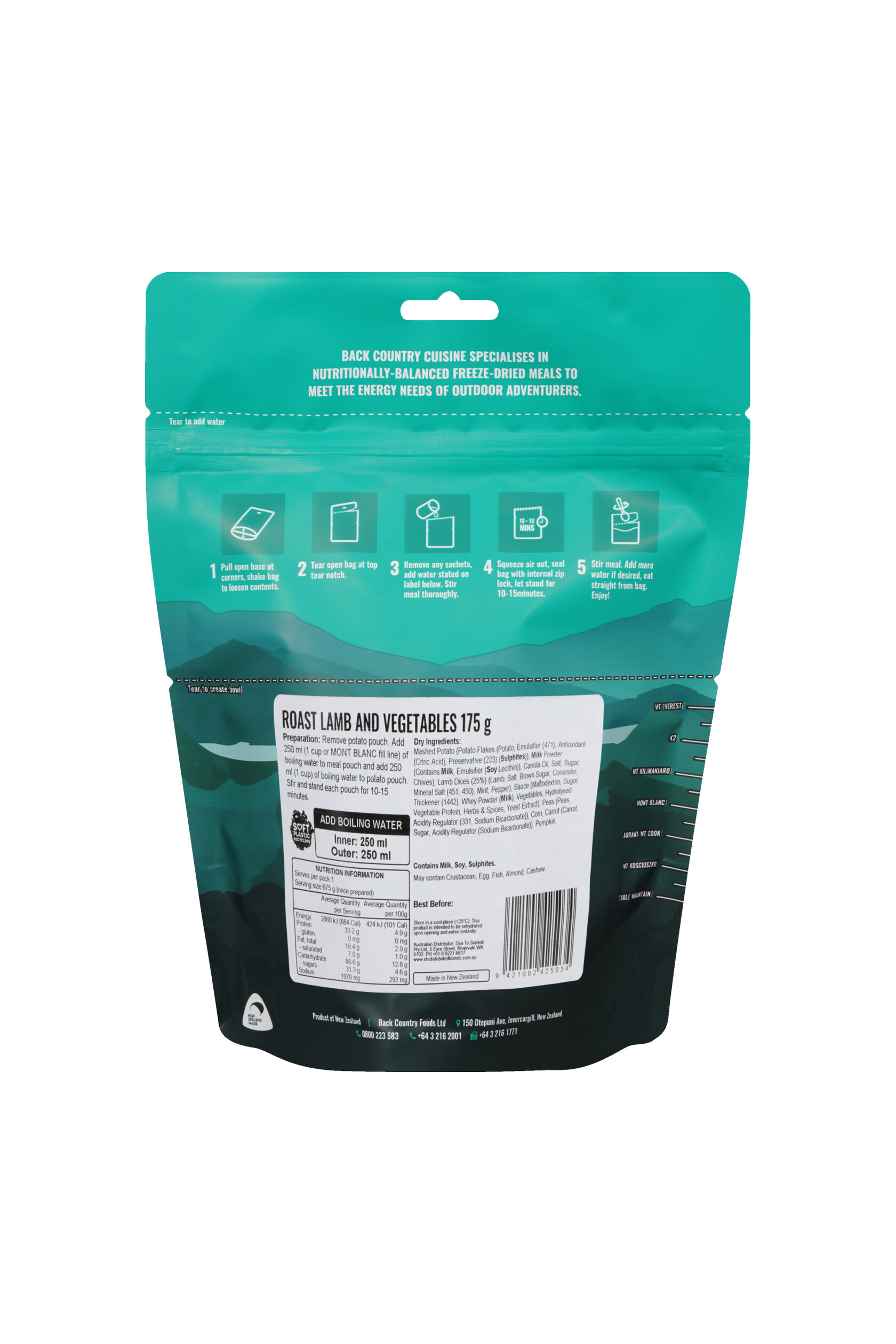 Back Country Cuisine Roast Lamb and Vegetables —175 g