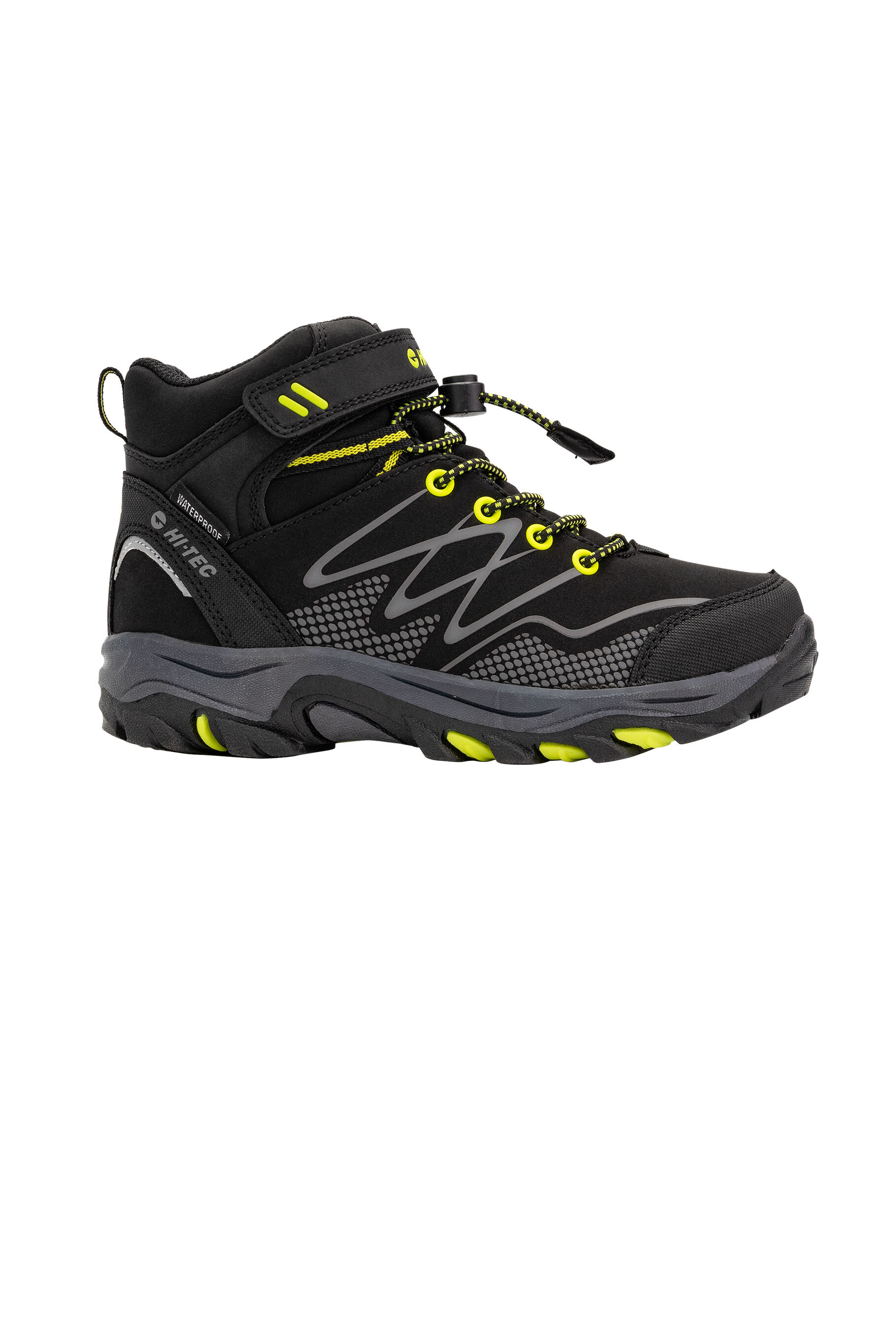 Hi Tec Kids' Blackout WP Mid Hiking Boots