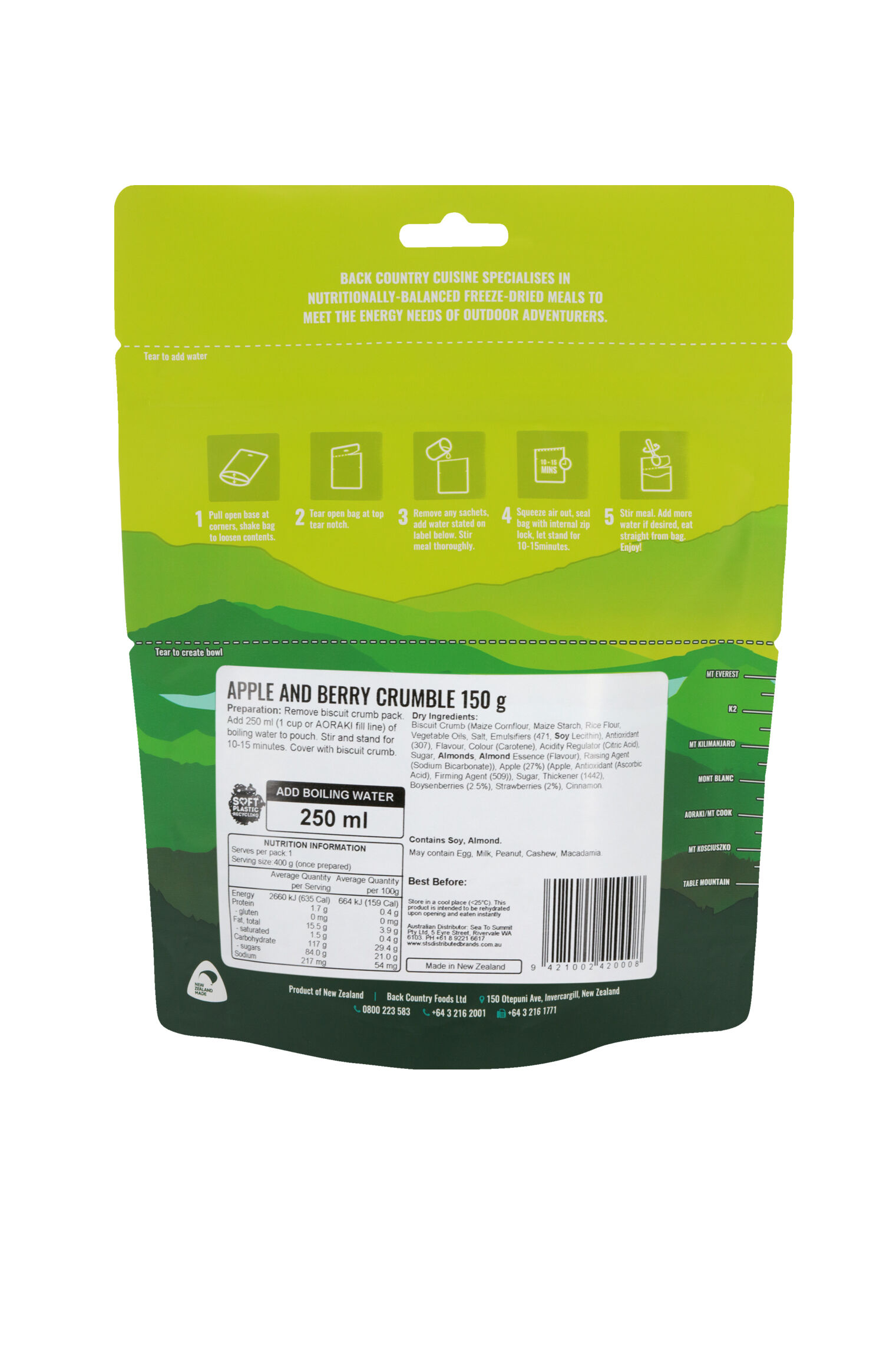 Back Country Cuisine Apple and Berry Crumble — 150 g