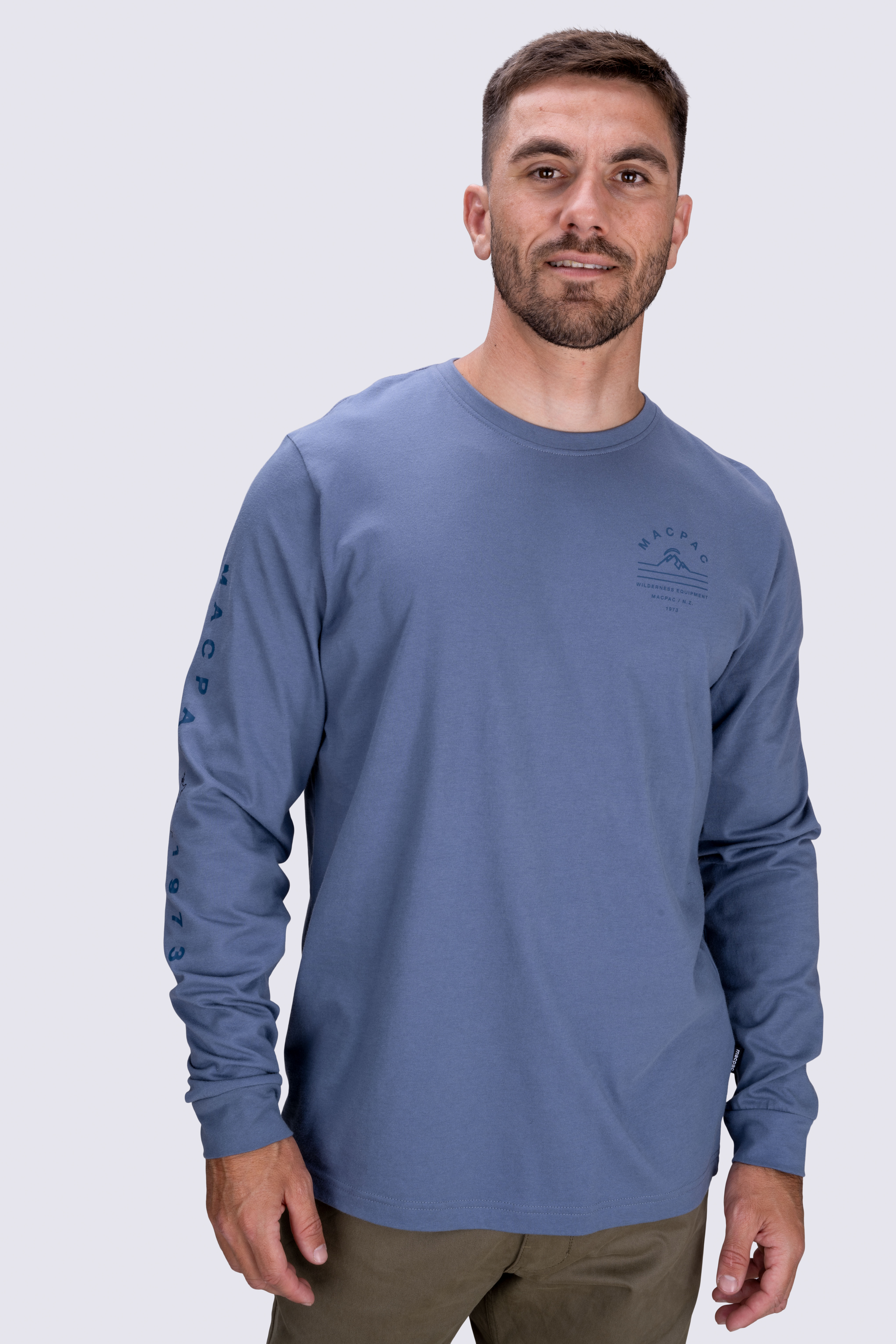 Macpac Men's Alps Fairtrade Organic Cotton Long Sleeve T—Shirt