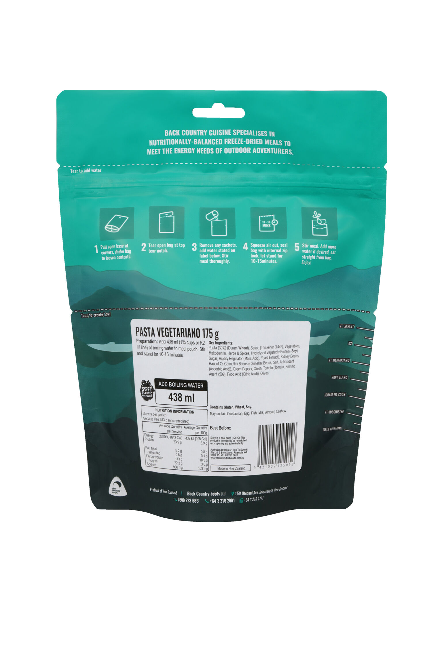 Back Country Cuisine Past Vegetariano —175 g