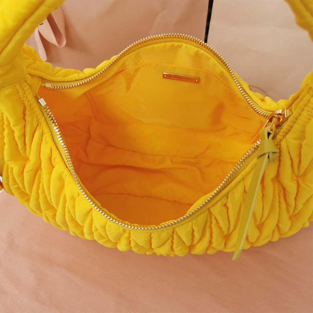 Miu Wander matelasse regenerated nylon hobo bag - Soul Replicas
