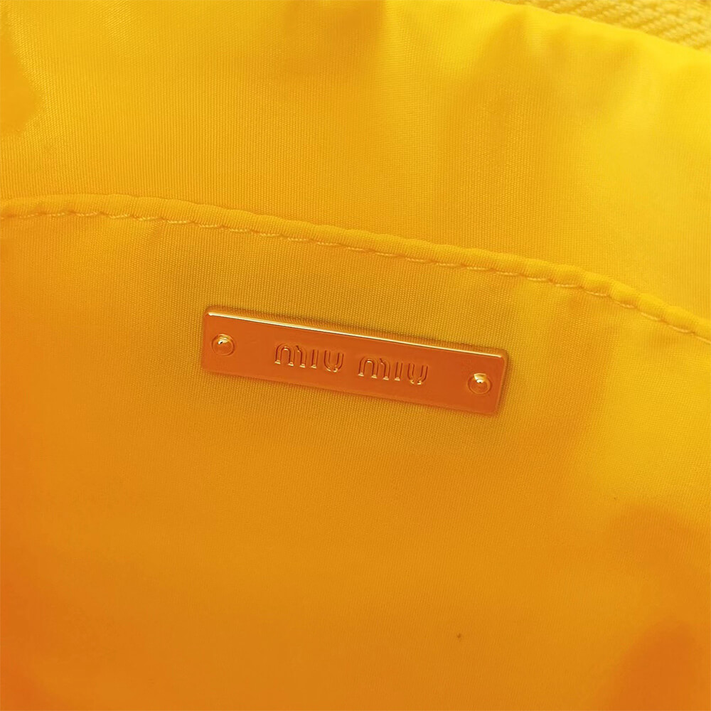 Miu Wander matelasse regenerated nylon hobo bag - Soul Replicas