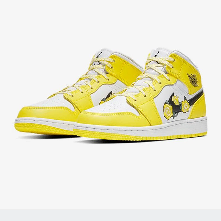 JORDAN 1 MID x DYNAMIC YELLOW FLORAL - Soul Replicas