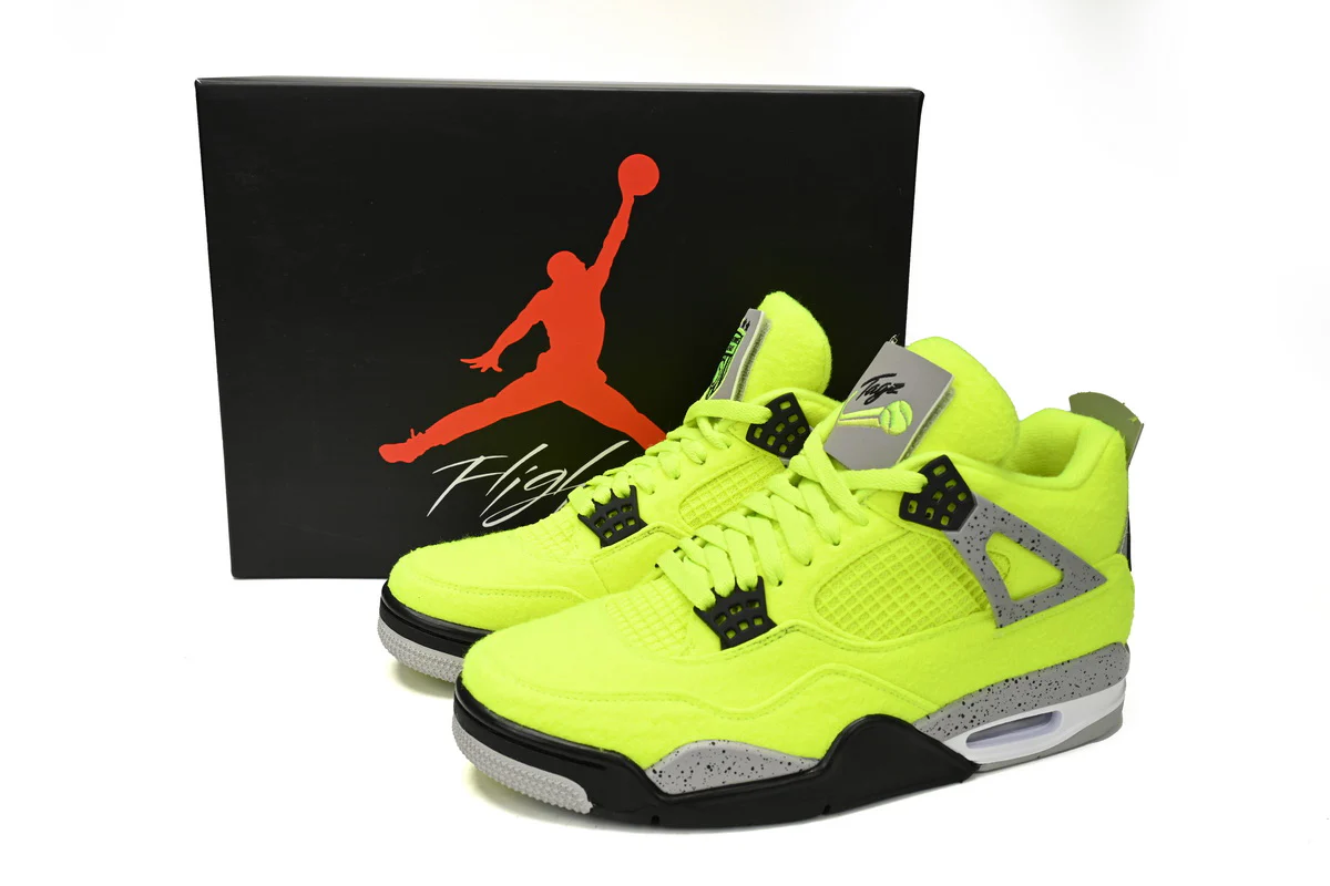Air jordan 4 Plush Fluorescent Yellow - Soul Replicas