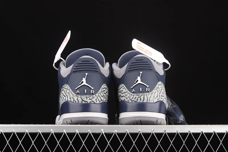 AIR JORDAN 3 RETRO GEORGETOWN MIDNIGHT NAVY/CEMENT GREY/WHITE - Soul Replicas