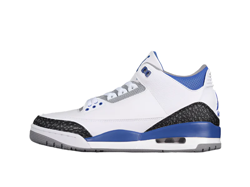 AIR JORDAN 3 RETRO WHITE/BLACK/CEMENT GREY/RACER BLUE - Soul Replicas