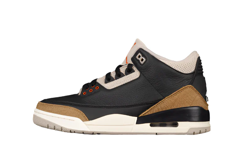 AIR JORDAN 3 RETRO DESERT ELEPHANT BLACK/RUSH ORANGE-FOSSIL STONE - Soul Replicas