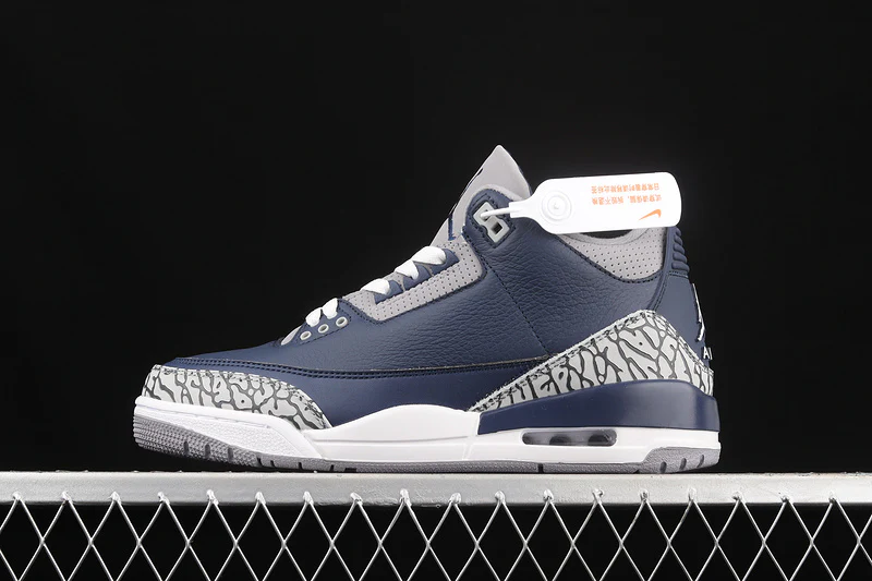 AIR JORDAN 3 RETRO GEORGETOWN MIDNIGHT NAVY/CEMENT GREY/WHITE - Soul Replicas