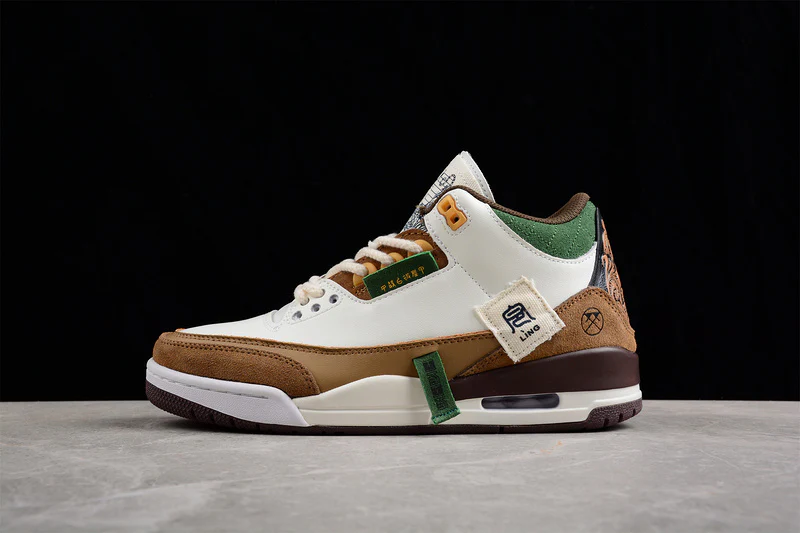 AIR JORDAN 3 SE WHITE/DARK BROWN-GREEN - Soul Replicas