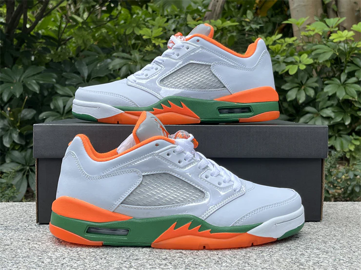 JORDAN 5 Low White/Orange/Green - Soul Replicas