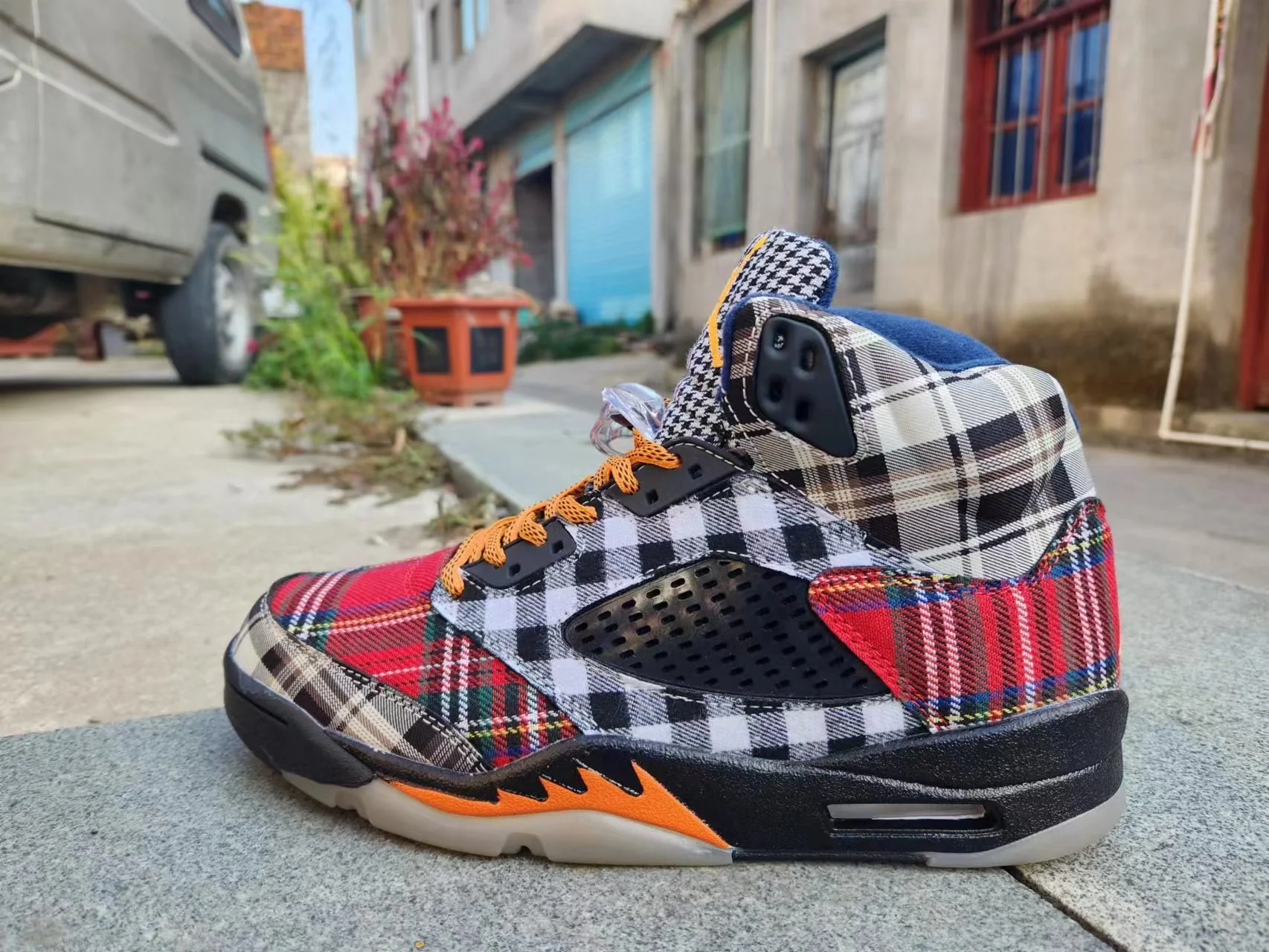 Jordan 5 bold plaid multi-colorway - Soul Replicas