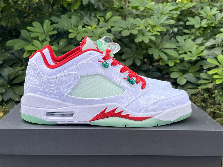 JORDAN 5 White/Red/Green - Soul Replicas