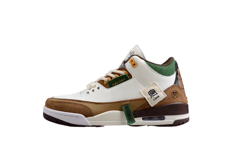 AIR JORDAN 3 SE WHITE/DARK BROWN-GREEN - Soul Replicas