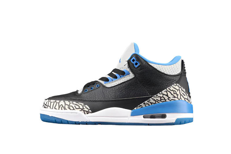 AIR JORDAN 3 RETRO SPORT BLUE-WOLF GREY/BLACK - Soul Replicas