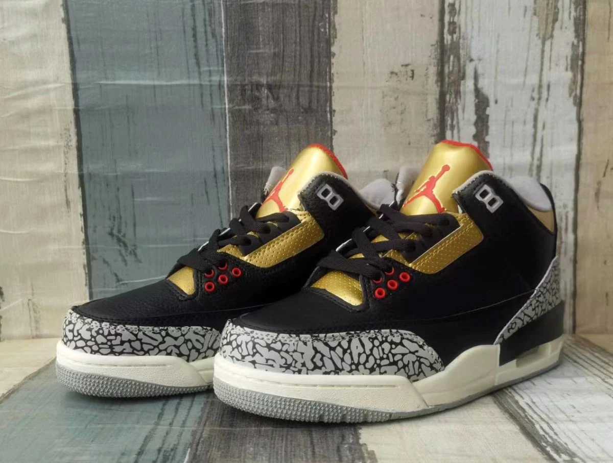 JORDAN 3 x BLACK CEMENT GOLD - Soul Replicas