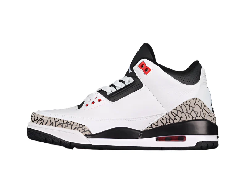 AIR JORDAN 3 RETRO WHITE/BLACK-CMNT GRY-INFRRD 23 - Soul Replicas