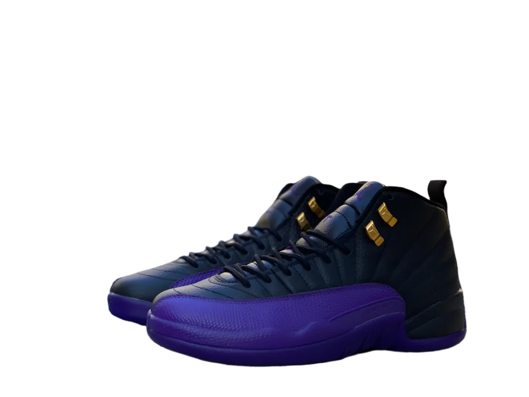 Jordan 12 Black/Field Purple-Metallic Gold-Taxi - Soul Replicas