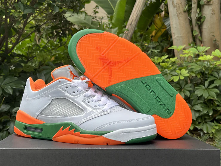 JORDAN 5 Low White/Orange/Green - Soul Replicas