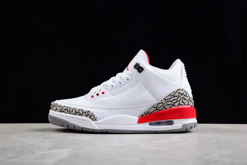 AIR JORDAN 3 RETRO HALL OF FAME WHITE/CEMENT GREY-BLACK-FIRE RED - Soul Replicas