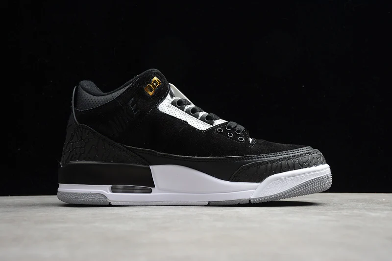 AIR JORDAN 3 TINKER BLACK/CEMENT GREY-METALLIC GOLD - Soul Replicas