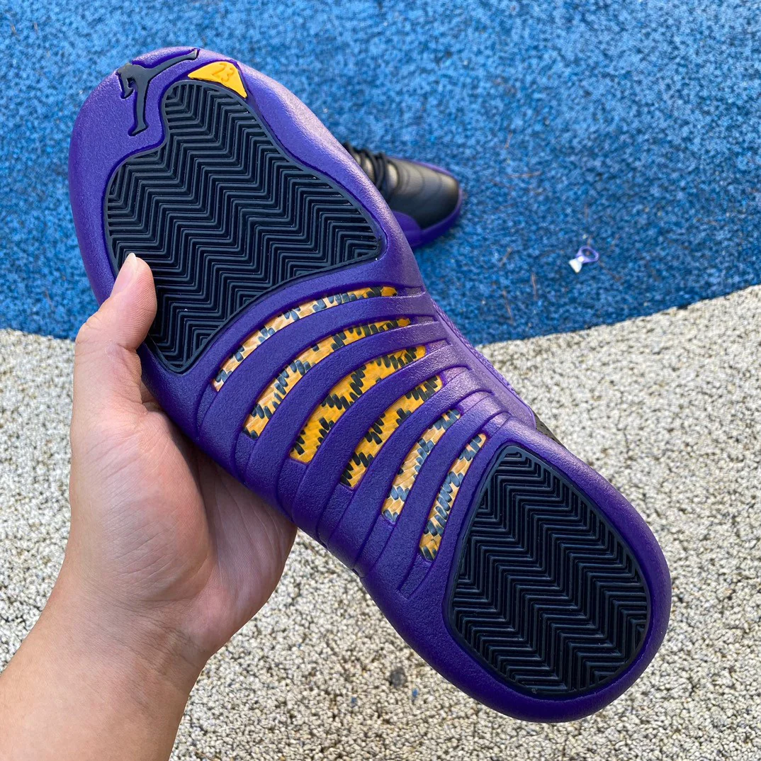 Jordan 12 Black/Field Purple-Metallic Gold-Taxi - Soul Replicas