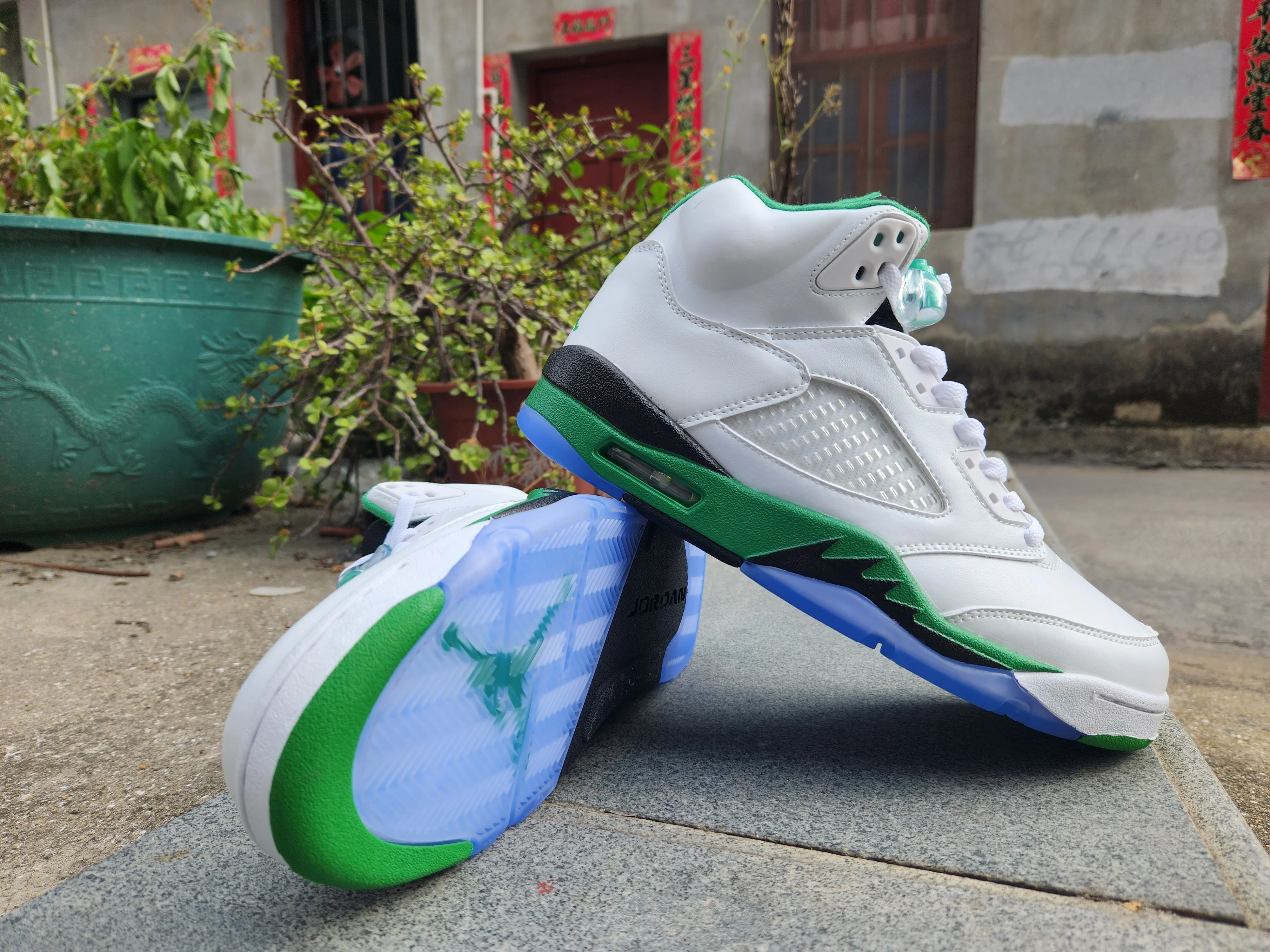 Jordan 5 white, green and black - Soul Replicas