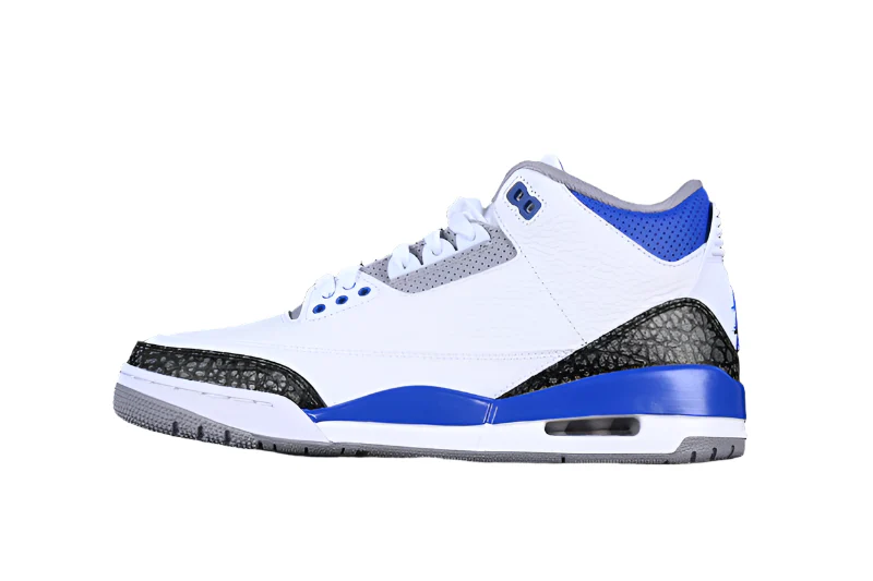 AIR JORDAN 3 RACER BLUE WHITE/GREY/BLACK/BLUE - Soul Replicas