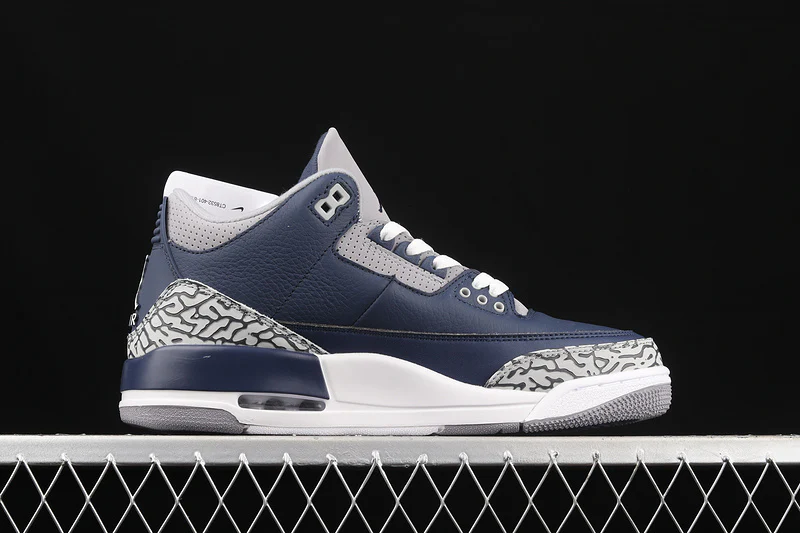 AIR JORDAN 3 RETRO GEORGETOWN MIDNIGHT NAVY/CEMENT GREY/WHITE - Soul Replicas