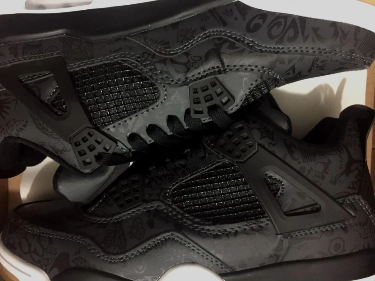 JORDAN 4 x LASER BLACK GUM - Soul Replicas