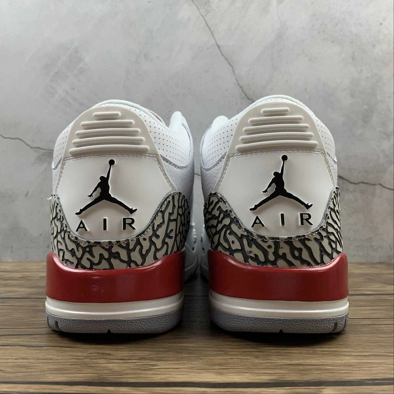 AIR JORDAN 3 RETRO HALL OF FAME WHITE/CEMENT GREY-BLACK-FIRE RED - Soul Replicas