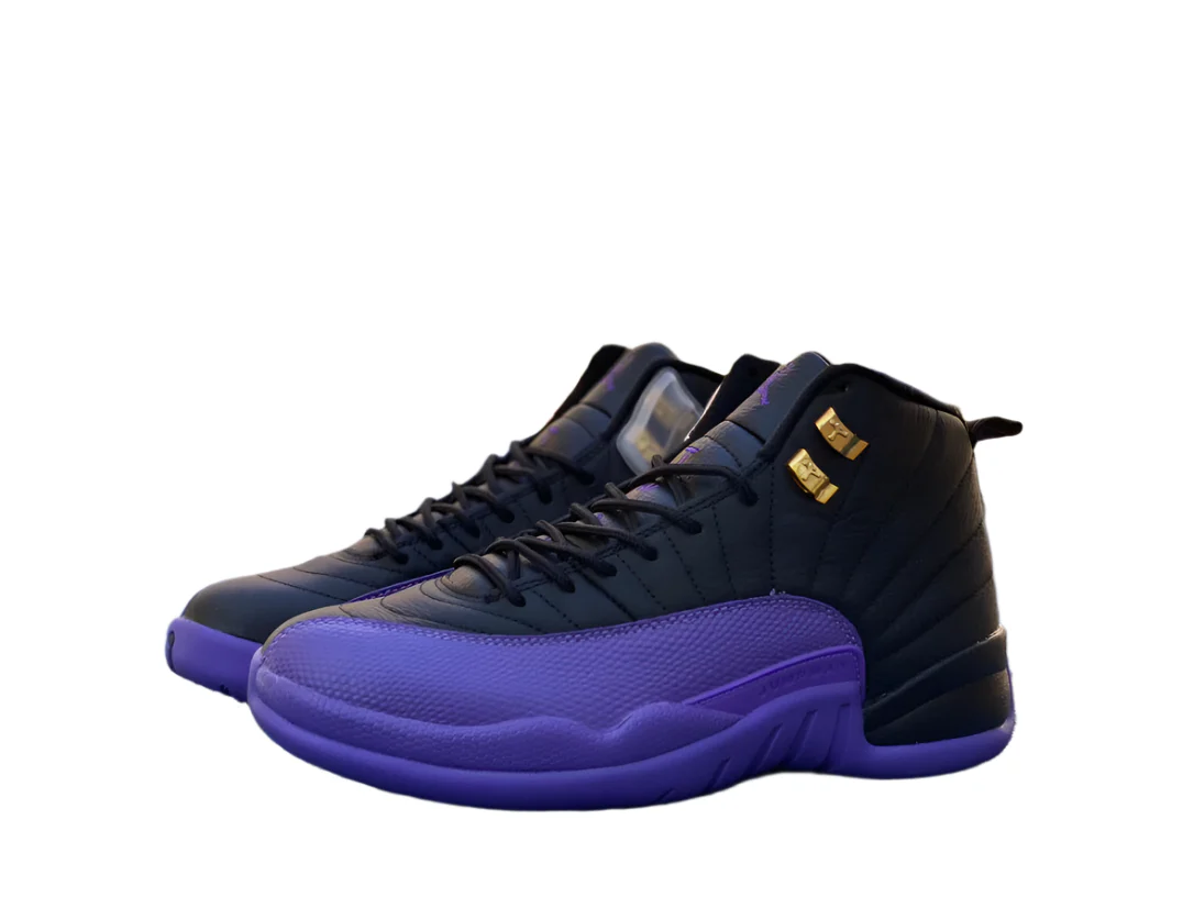 Jordan 12 Black/Field Purple-Metallic Gold-Taxi - Soul Replicas