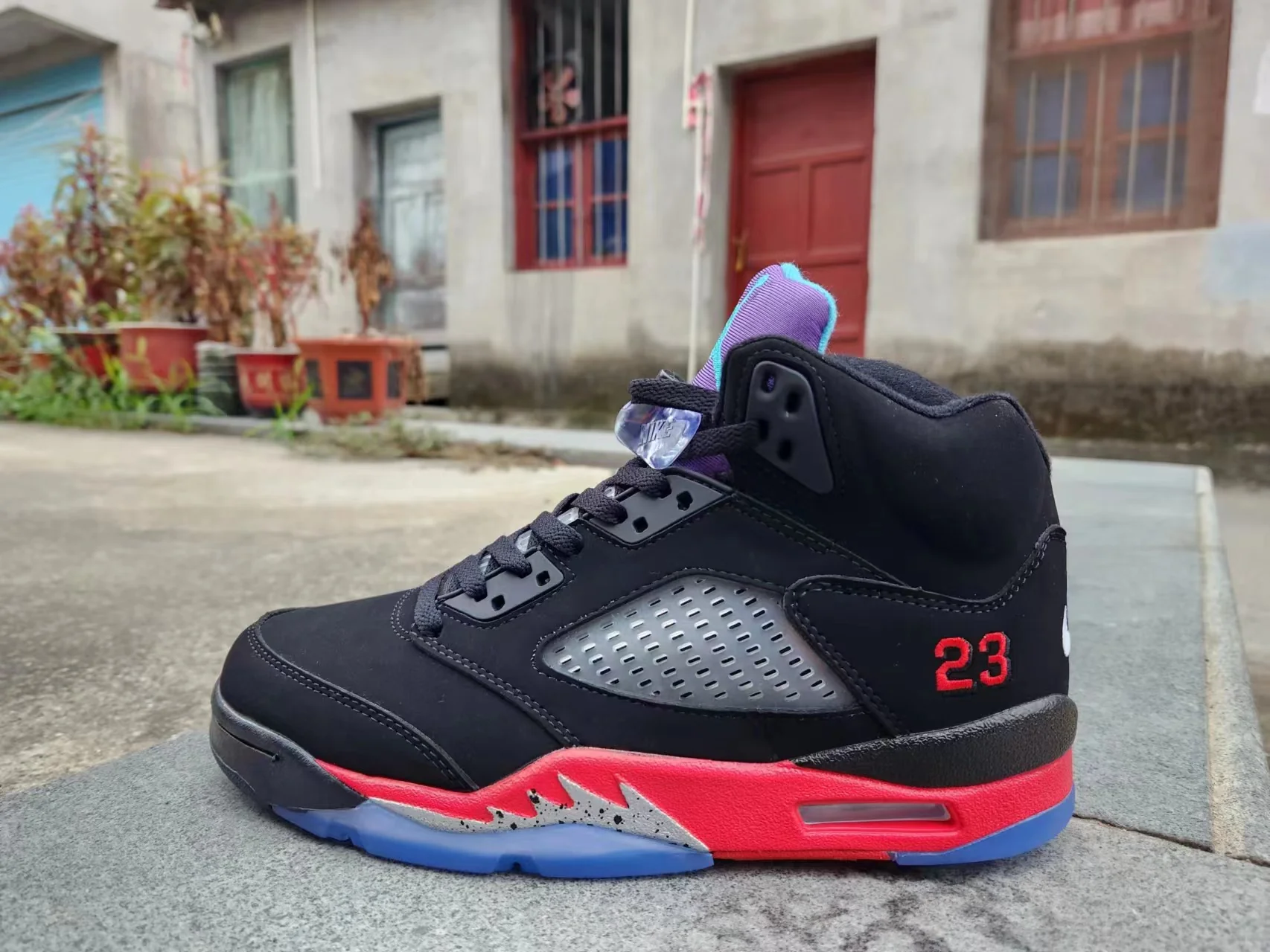 Jordan 5 black, red and purple - Soul Replicas