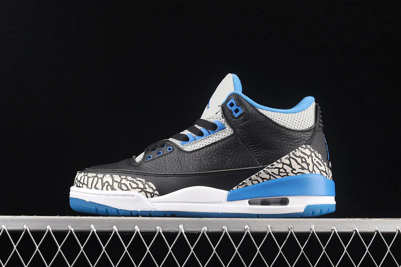 AIR JORDAN 3 RETRO SPORT BLUE-WOLF GREY/BLACK - Soul Replicas