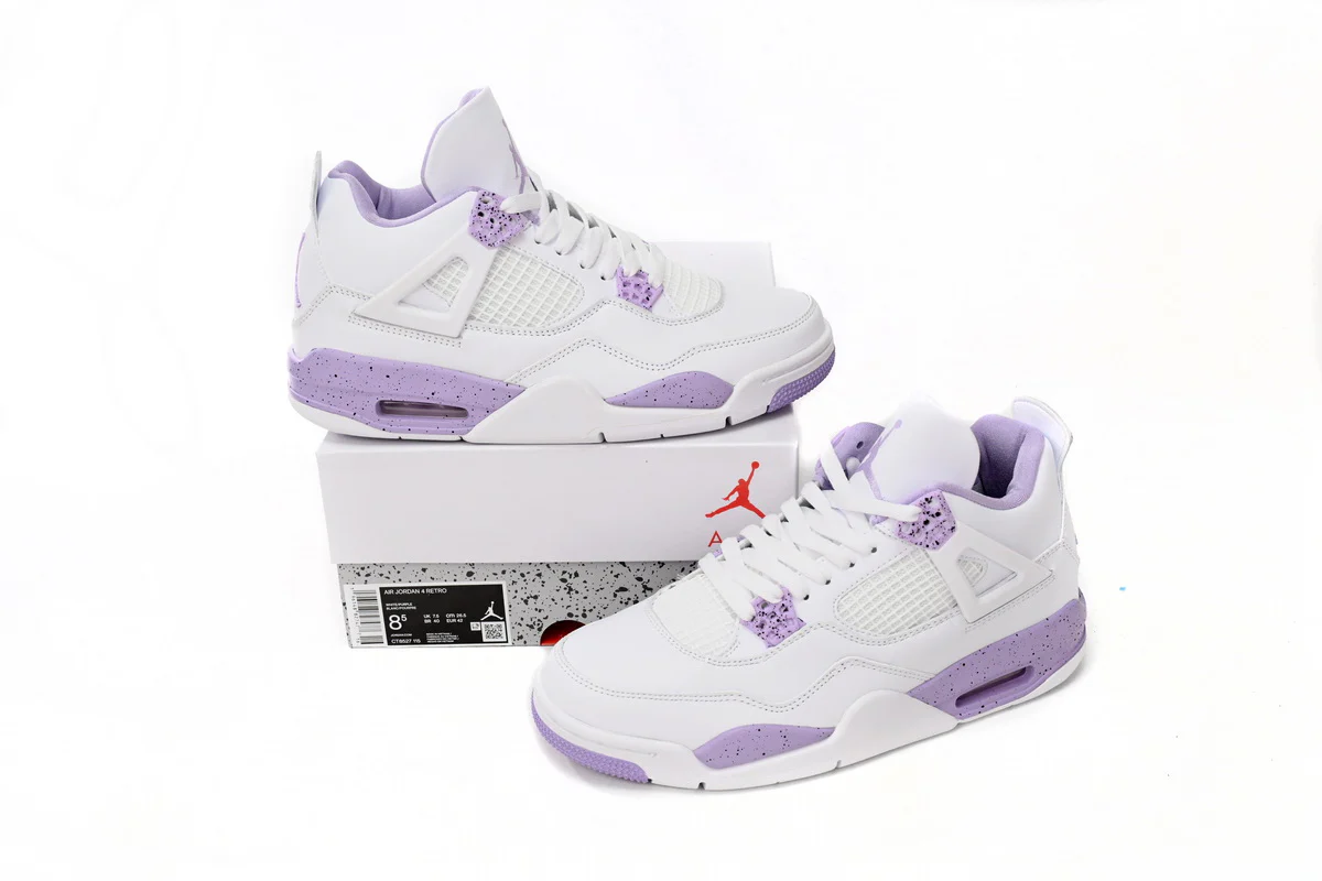 Air Jordan 4 White Purple - Soul Replicas