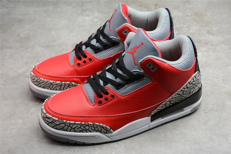 AIR JORDAN 3 RETRO SE UNITE FIRE RED/FIRE RED/CEMENT GREY/BLACK - Soul Replicas