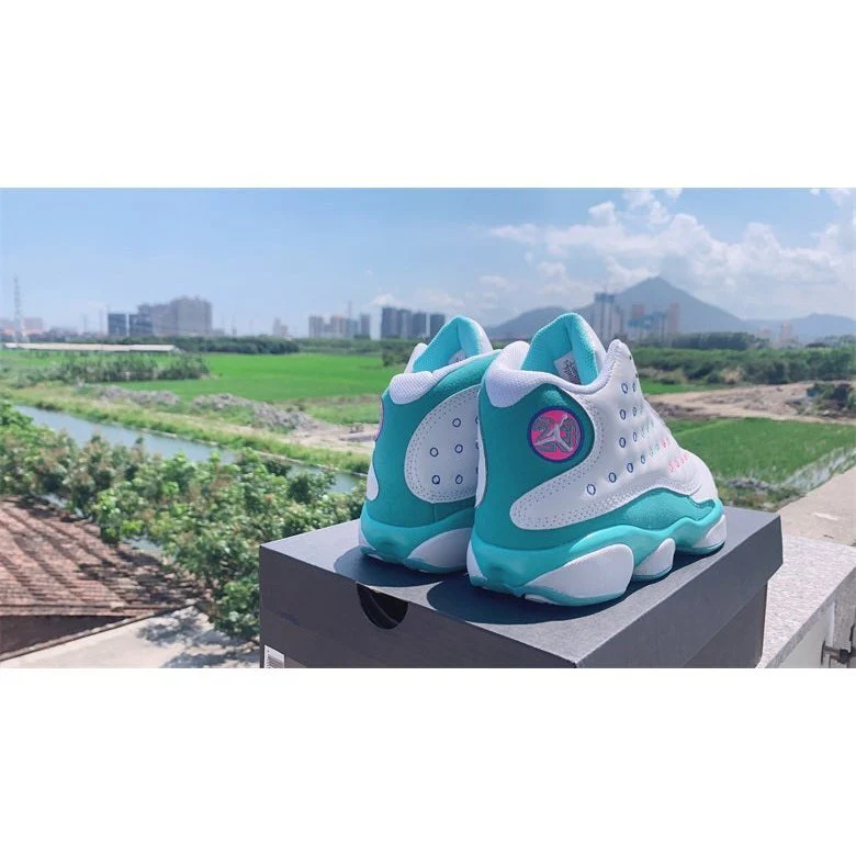 JORDAN 13 RETRO x WHITE SOAR GREEN PINK - Soul Replicas