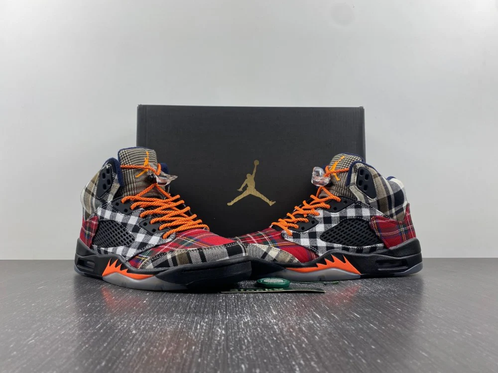 JORDAN 5 bold plaid multi-colorway - Soul Replicas