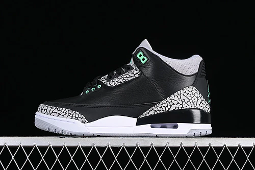 AIR JORDAN 3 RETRO GREEN GLOW BLACK/GREEN GLOW/WOLF GREY/WHITE - Soul Replicas