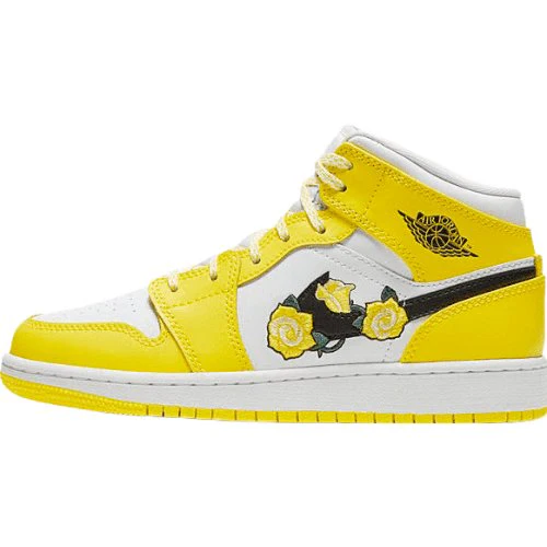 JORDAN 1 MID x DYNAMIC YELLOW FLORAL - Soul Replicas