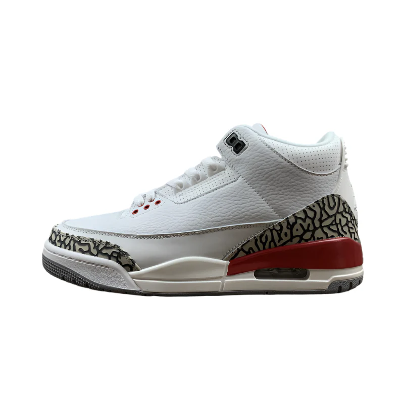 AIR JORDAN 3 RETRO HALL OF FAME WHITE/CEMENT GREY-BLACK-FIRE RED - Soul Replicas