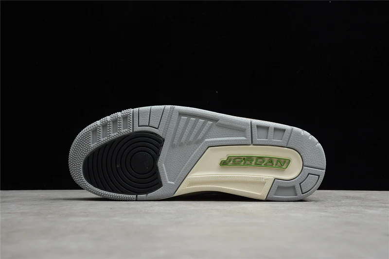 AIR JORDAN 3 RETRO CHLOROPHYLL LIGHT SMOKE GREY/CHLOROPHYLL/BLACK-WHITE-SAIL - Soul Replicas