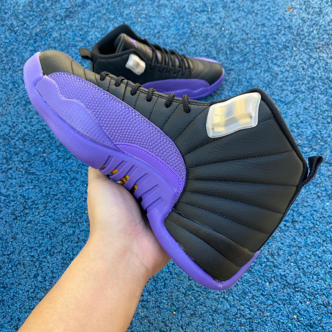 Jordan 12 Black/Field Purple-Metallic Gold-Taxi - Soul Replicas