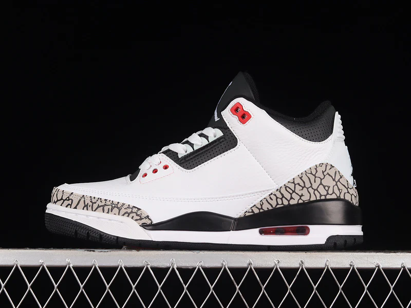 AIR JORDAN 3 RETRO WHITE/BLACK-CMNT GRY-INFRRD 23 - Soul Replicas