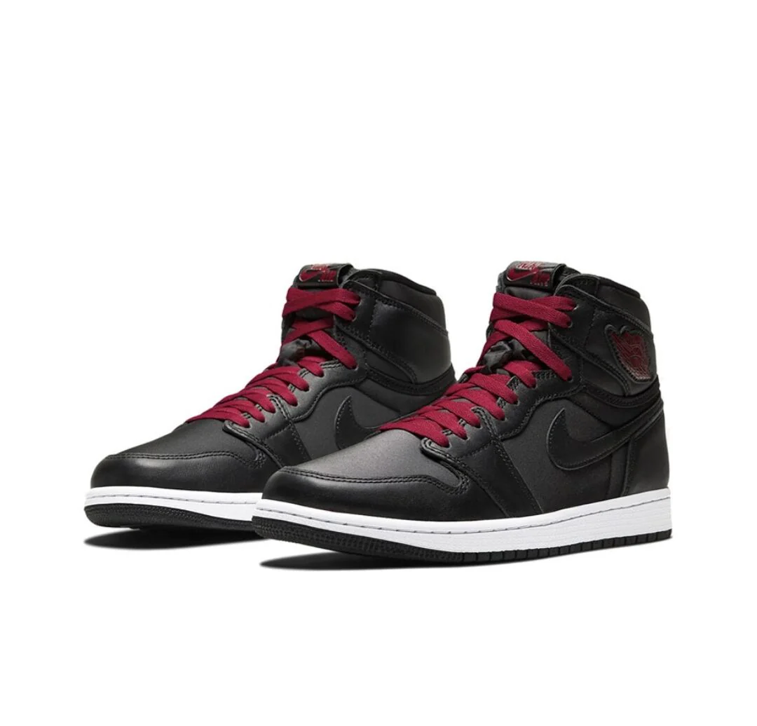 JORDAN 1 RETRO HIGH x BLACK SATIN GYM RED - Soul Replicas