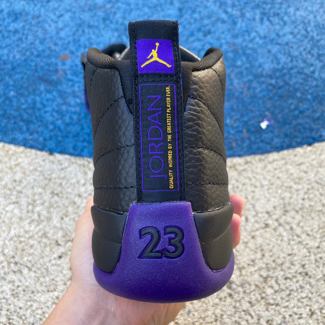 Jordan 12 Black/Field Purple-Metallic Gold-Taxi - Soul Replicas