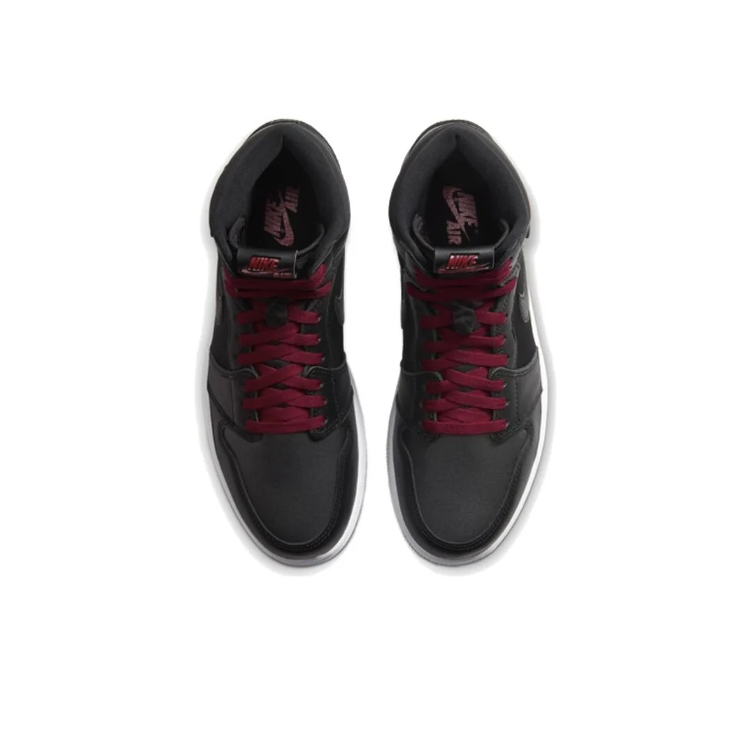 JORDAN 1 RETRO HIGH x BLACK SATIN GYM RED - Soul Replicas