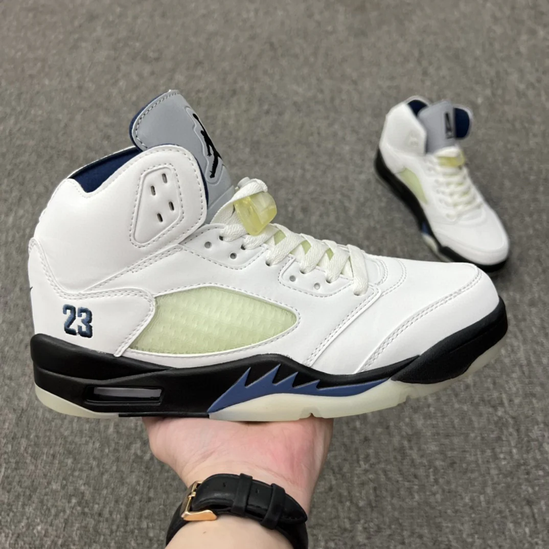 JORDAN 5 White and Black - Soul Replicas
