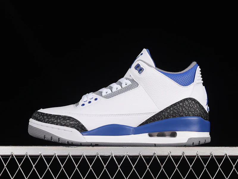 AIR JORDAN 3 RETRO WHITE/BLACK/CEMENT GREY/RACER BLUE - Soul Replicas