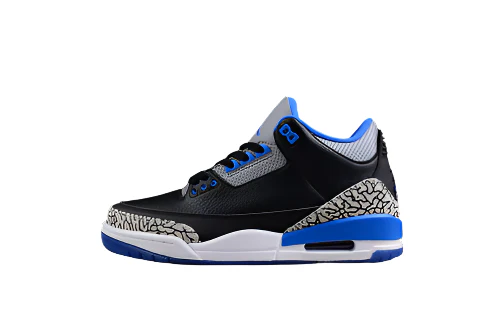 AIR JORDAN 3 RETRO BLACK/SPORT BLUE WOLF GREY - Soul Replicas